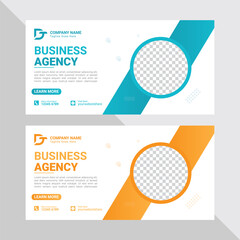 Marketing business social media web banner and billboard design