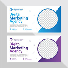Marketing business social media web banner and billboard design