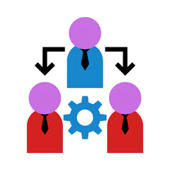 business people with gears