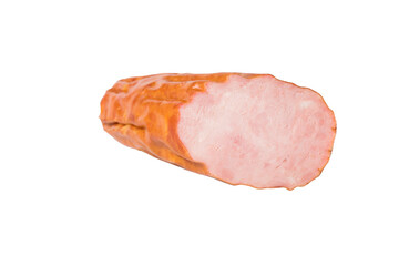 Mountain salami close up cut