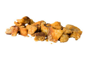 Pork fat pieces called Jumări