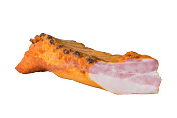 Smoked Pork ribbs with close up cut