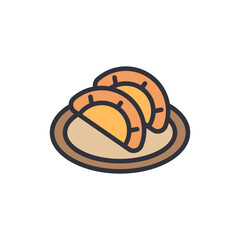 Delicious Empanadas On Plate Ready To Enjoy Traditional Flavor