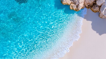 Beach with Turquoise Water and White Sand