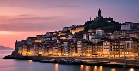 Fototapeta premium night view of the city of prague