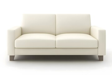 Obraz premium White classic sofa. Interior design concept. Isolated object on white background.