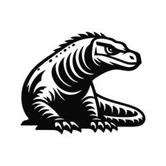 Komodo vector, wild reptile, dragon icon, indonesia animal, komodo sketch, tropical predator, giant lizard for shirt art, mascot branding, animal logo, visual design, and print project