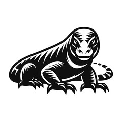 Komodo vector, komodo dragon, wild lizard, exotic reptile, asian predator, nature animal, reptile beast for mascot design, label art, identity logo, web icon, and printable artwork use