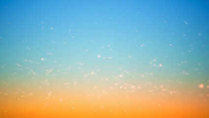 Fototapeta premium Abstract Dandelion Seeds Floating in a Colorful Sky
