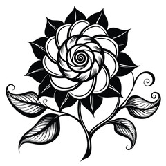 Elegant Swirling Rose Design