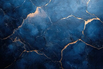 blue abstract background texture, dark blue painted marble wall