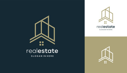 Modern Home Real estate logo design abstract