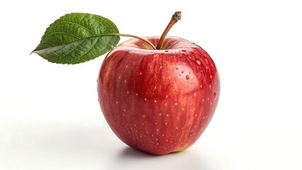 red apple on white background