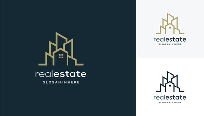 Modern  Real Estate, Building and Construction Logo Vector Design