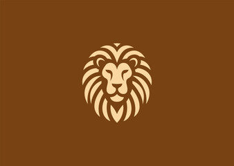 Lion head logo for strength, royalty, or bold brand identity.