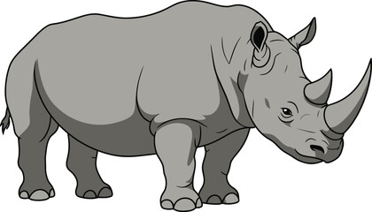 Minimalist Rhino Vector