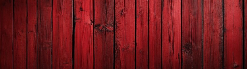 Fototapeta premium A vibrant wooden wall composed of vertical red planks. showcasing various shades and textures. perfect for backgrounds in design. photography. or artistic projects