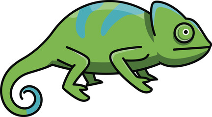 Minimalist Chameleon Vector