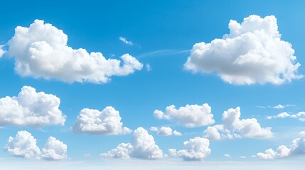Blue Sky and White Cloud Landscape Photography