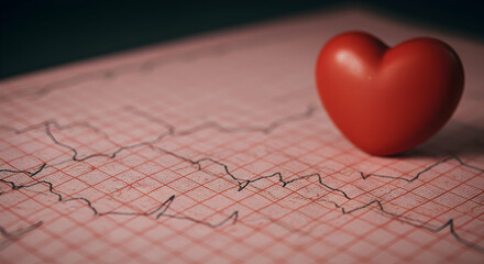 heart,  health,  ekg, Heart Health Red Heart on EKG
