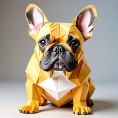 French Bulldog in origami