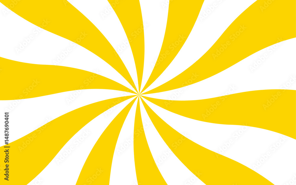 Aufkleber abstract vivid, hypnotic background with a central radial burst design. orange and white wavy rays. 