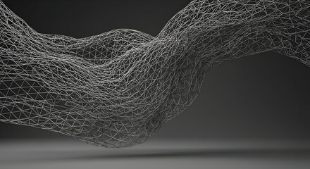 abstract,  background,  black, Abstract Wireframe Mesh Network