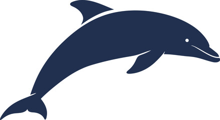 Minimalist Dolphin Jumping