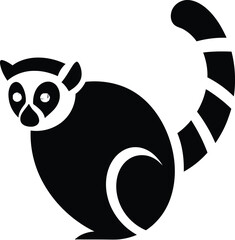 Minimalist Lemur Vector Design