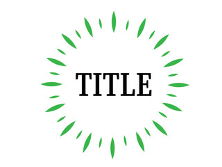 タイトルのフレーム