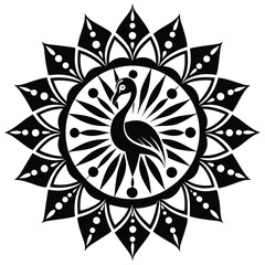 Stylized Peacock Mandala
