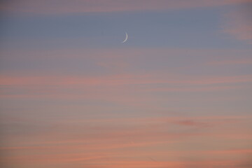 the clouds and blue sky in the sunset