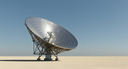 satellite,  dish,  antenna, Satellite Dish in Desert Landscape