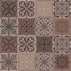 title seamless coffee pattern. brown seamless wallpaper, textile pattern