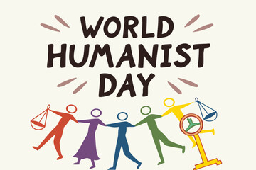 WORLD HUMANIST DAY vector illustration