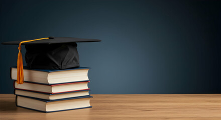graduation,  cap,  books, Graduation Cap on Stack of Books