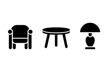 Furniture chair table lamp home decor interior design