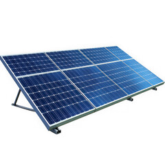 Solar panels array illustration on transparent background