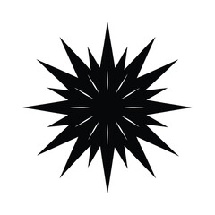 black and white star