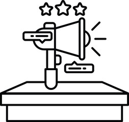 A microphone with a star on it