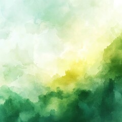 Fototapeta premium A serene abstract landscape featuring a blend of soft greens and yellows. evoking a sense of tranquility and nature. perfect for backgrounds or calming designs