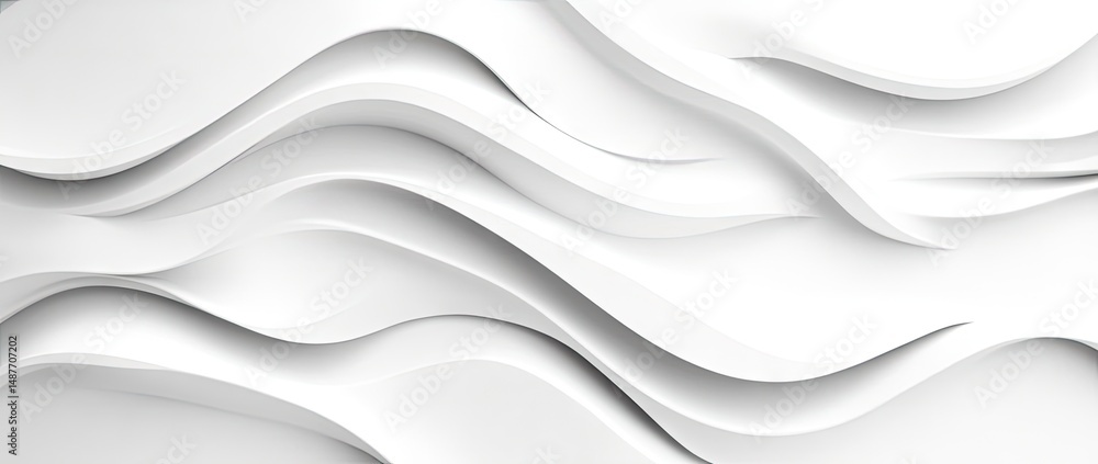 Poster abstract white wave patterns create a serene and modern aesthetic. ideal for backgrounds in digital 