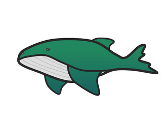 Clip art of green whale