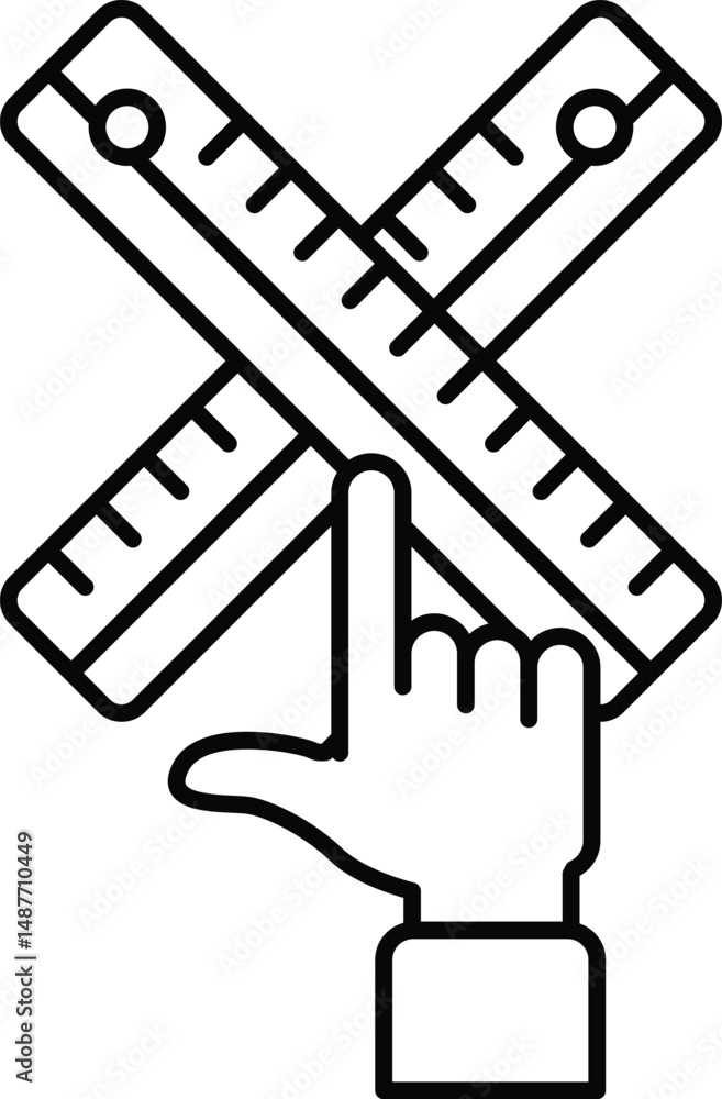 Poster a hand pointing to a ruler with the numbers 1 through 12
