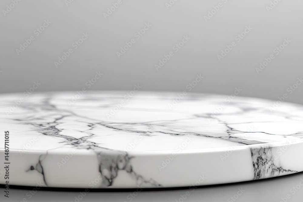 Aufkleber a smooth marble table surface reflecting soft. diffused light in a minimalist interior setting. crea