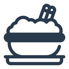 Bowl of Canjica Dessert with Cinnamon Sticks