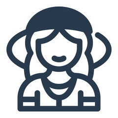 Caipira Girl with Pigtails and Headscarf Smiling