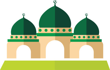 mosque icon illustration suitable for template and design needs