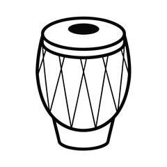tabla percussion instrument vector outline