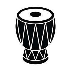 tabla percussion instrument vector outline